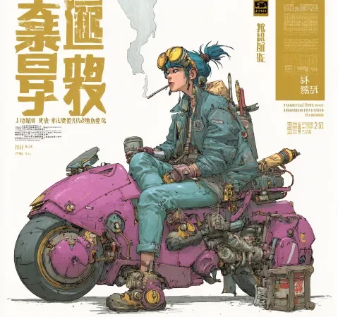商业插画样本：带有故事氛围的完整单幅插画作品